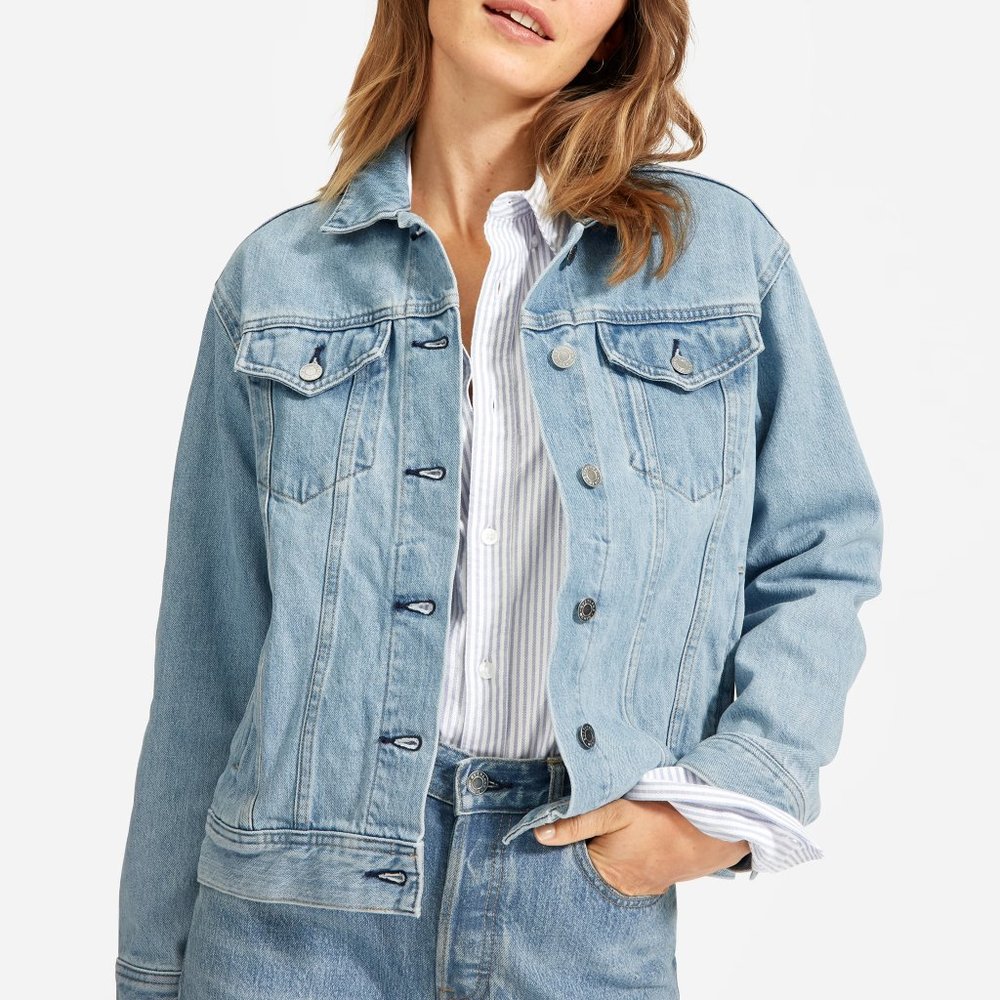 Everlane The Denim Jacket Light Blue Wash Small